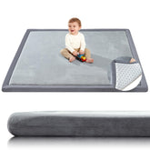 SEPARO baby play mat plush surface supports comfy tummy time and crawling.