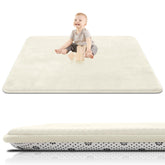 SEPARO Thick Baby Play Mat top view shows 50x50 footprint for safe floor time