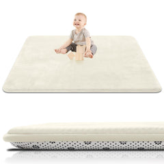 SEPARO Thick Baby Play Mat top view shows 50x50 footprint for safe floor time