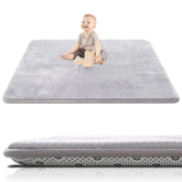 SEPARO thick baby play mat with foam-core delivers plush tummy-time support.