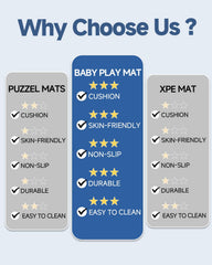 SEPARO thick baby play mat rolled for storage demonstrates portability.