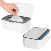 Seposeve 2-pack wipes dispenser with dust cover lid keeps wipes fresh and protected.