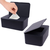 Seposeve 2Pack Wipes Dispenser front view offers compact, dust-free storage for baby wipes.