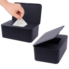 Seposeve 2Pack Wipes Dispenser front view offers compact, dust-free storage for baby wipes.