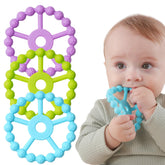 Seposeve 3-pack ring teether collection shows color variety for gentle teething comfort.