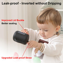 Seposeve sippy cups clear visual window shows water level at a glance.