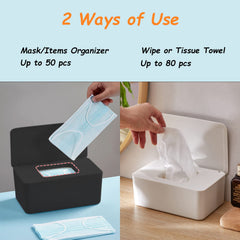 Seposeve wipes dispenser holds up to 80 wipes for fewer refills.