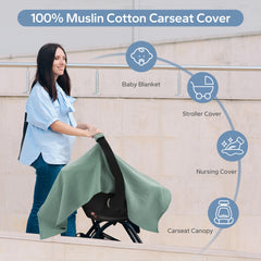 SERAPHY canopy doubles as nursing cover for discreet feeding.