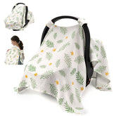 SERAPHY car seat cover in Green Leaf provides shade and privacy on the go.