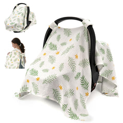 SERAPHY car seat cover in Green Leaf provides shade and privacy on the go.