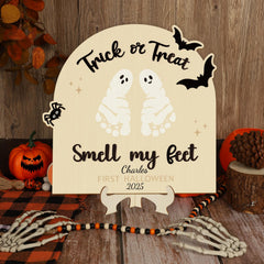 Sereliy footprint art card closeup showing customizable DIY keepsake potential.
