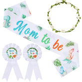 Serencatcher dinosaur mom-to-be sash for comfortable baby shower look