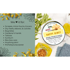 Serendipitous Summer Farms Happy Hiney ingredients include calendula, almond oil, and shea butter.