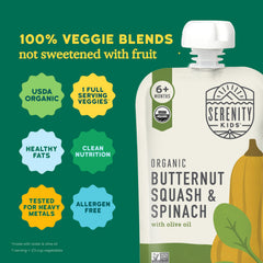 Serenity Kids pouch nutrition shot highlights healthy fats from avocado oil.