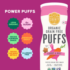 Serenity Kids GFCO-certified puffs logo signaling trusted gluten-free certification.