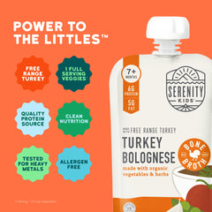 Serenity Kids organic veggies with turkey in a ready-to-serve pouch