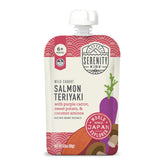 Serenity Kids Salmon Teriyaki pouch ready-to-serve for on-the-go baby meals