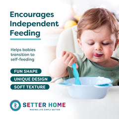 Setter Home baby spoons on-the-go are durable for travel feeding.