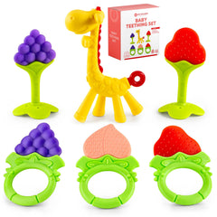 Setter Home giraffe-shaped teether in soft silicone soothing gums
