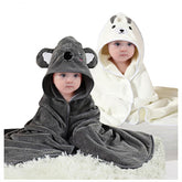 SEVDO baby hooded towel front view shows plush 31x31 fit for delicate skin.