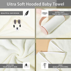 SEVDO hooded towel hood design animal adds warmth and bath-time fun.