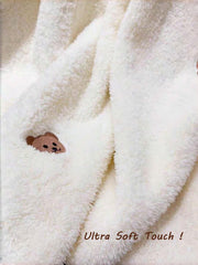 SEVDO Ultra Soft Embroidery Cozy blanket plush back detail emphasizes secure nap-time warmth