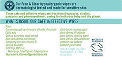 Seventh Generation wipes tape-seal dispensing demonstrates easy refill and freshness.