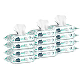 Seventh Generation baby wipes unscented close-up show thick, gentle texture for sensitive skin.