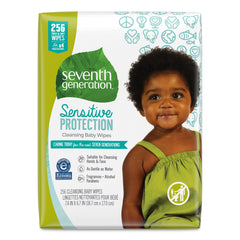 Seventh Generation baby wipes unscented packaging highlights fragrance-free design.