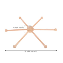 SEWACC wooden mobile frame side view emphasizes compact, versatile design for bedrooms and windowsills.
