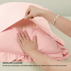 Sewdudely toddler pillow case with envelope closure keeps pillow secure.