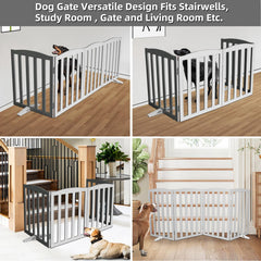 SFJC freestanding gate shown in a living room for room-to-room pet management.
