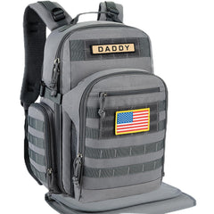 SHARKMOUTH military diaper bag with MOLLE system keeps outdoor gear organized