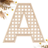She Love wooden rattan letters 8 inch A for wall display and name signs