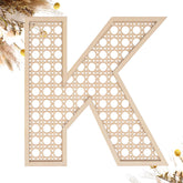 She Love wooden rattan letters 8inch wall decor adds boho charm