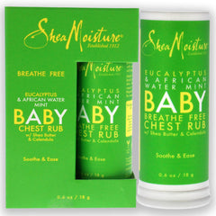 SheaMoisture chest rub tube delivering cooling soothing contact.