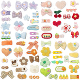 Shelbybox 68pcs bundle with bows and flowers for stylish everyday hairstyles.