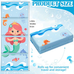Shellwei Mermaid nap mat opened flat for classroom rest