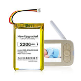 SHENMZ DXR-8 battery front view highlighting 2200mAh capacity for longer monitor uptime