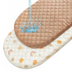 SheSeek muslin bassinet sheet soft touch for gentle newborn sleep in mocha