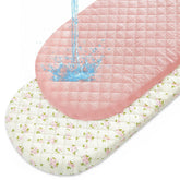 SheSeek muslin bassinet sheets with waterproof layer for clean, dry surfaces