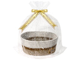 SHIANCE&LI small woven basket with handles in brown for nursery storage and decor