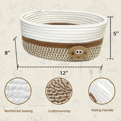 SHIANCE&LI basket with lid closed helps hide clutter and keep spaces neat