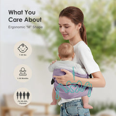 Shiaon baby sling carrier adjustable belts enable a customizable fit for growing babies