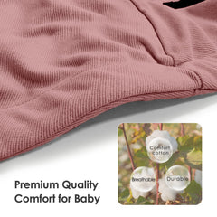 Shiaon baby sling carrier adjustable straps for a custom fit on all body types.