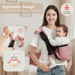 Shiaon baby sling carrier back support design promotes comfortable spine alignment during use.