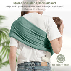 Shiaon ergonomic sling supports hip-healthy positioning for infant