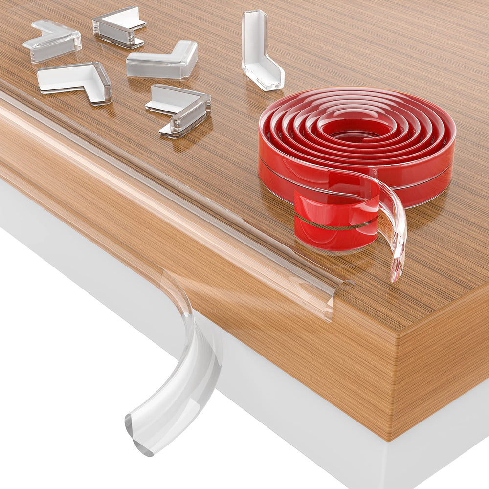 SHIISEWE clear corner protector covers four corners to prevent bumps.
