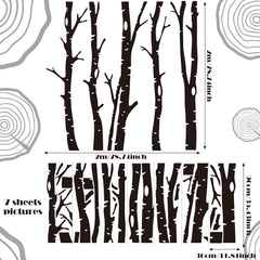 Shimeyao birch tree silhouette wall decal: adds natural charm and wall depth