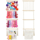 Shineloha headband holder display shows 60 bows for organized outfits.